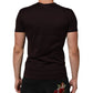 Brown Logo Plaque Cotton Crew Neck T-shirt