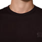 Brown Logo Plaque Cotton Crew Neck T-shirt