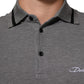Gray Logo Embroidery Collared Polo T-shirt