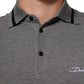 Gray Logo Embroidery Collared Polo T-shirt