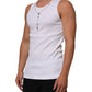 White Cotton Chain Necklace Tank Top T-shirt