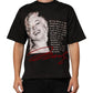 Black Marilyn Monroe Cotton Crew Neck T-shirt