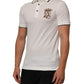 White Logo Embroidery Cotton Polo T-shirt
