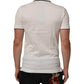 White Logo Embroidery Cotton Polo T-shirt