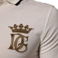 White Logo Embroidery Cotton Polo T-shirt