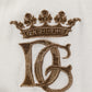 White Logo Embroidery Cotton Polo T-shirt