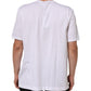 White Cotton V-Neck Short Sleeves T-shirt