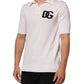 White Cotton Collared Short Sleeves T-shirt