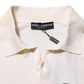 White Cotton Collared Short Sleeves T-shirt