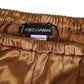 Brown Silk Satin Floral Lace Shorts Underwear