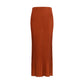 Long Knitted Skirt with narrow ribs