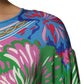 Multicolor Floral Print Silk Blouse Tunic Top