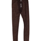Brown Nylon Logo Lace Leggings Pants Underwear
