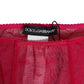 Fuchsia Logo Lace Tight Midi Trousers Underwear