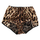 Multicolor Leopard Silk High Waist Girdle Underwear