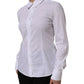 White Collared Long Sleeves Dress Shirt Top