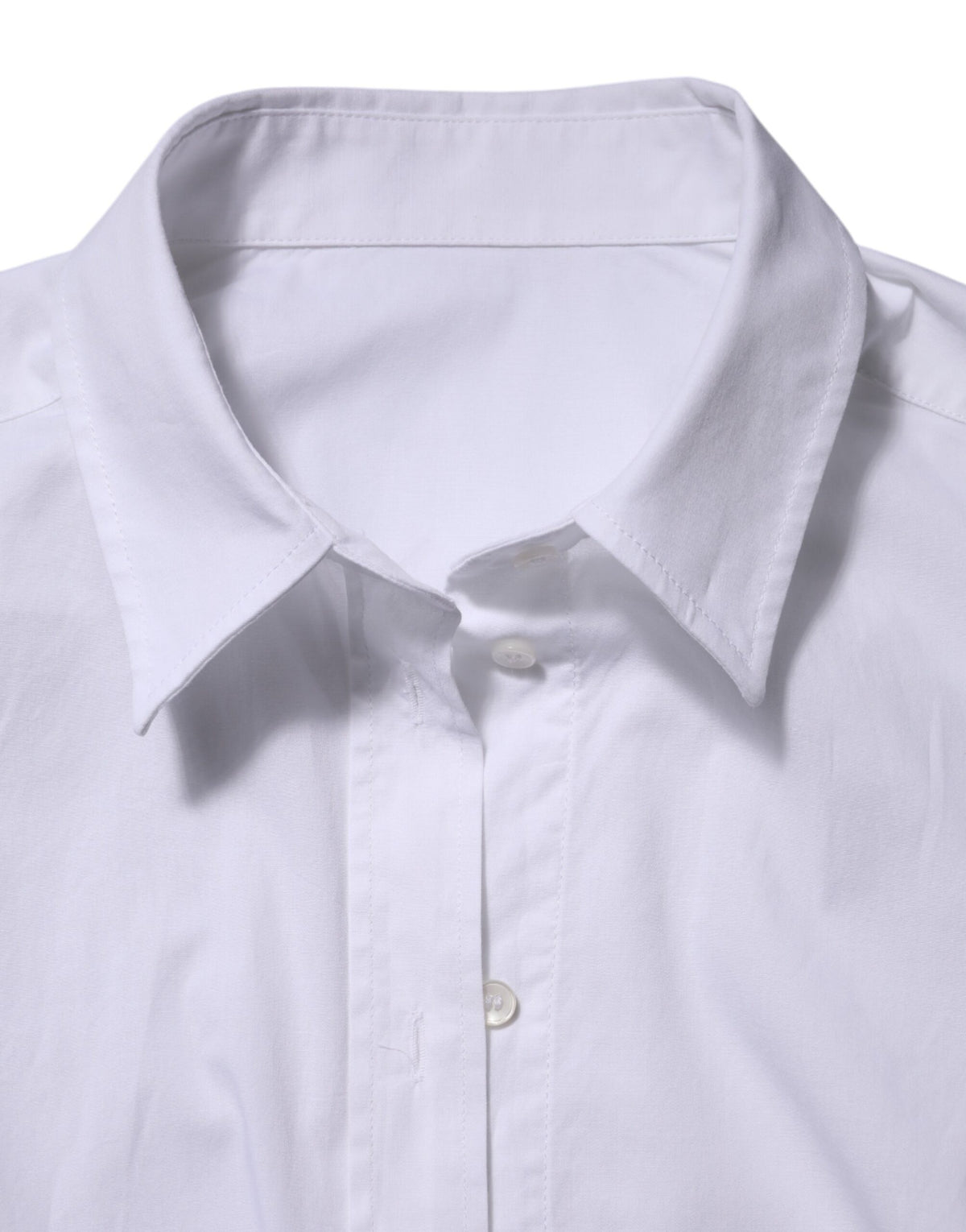 White Cotton Collared Dress Formal Shirt Top