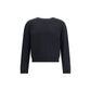 True Roundneck in Off Black Rustic Merino