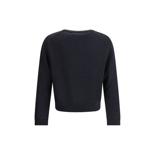 True Roundneck in Off Black Rustic Merino