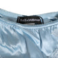 Sky Blue Silk Satin Lace Panty Brief Underwear