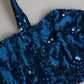 Blue Sequin Embellished Balconnet Bra Underwear