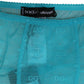 Light Blue Nylon Logo Lace Leggings Pants Underwear