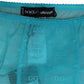 Light Blue Nylon Logo Lace Leggings Pants Underwear