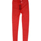 Red Nylon Logo Lace Leggings Pants Underwear