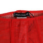 Red Logo Lace Tight Midi Trousers Underwear