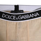 Beige Nylon Logo Lace Leggings Pants Underwear
