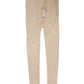 Beige Nylon Stretch Logo Lace Leggings Underwear
