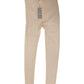 Beige Nylon Stretch Logo Lace Leggings Underwear