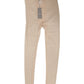 Beige Nylon Stretch Logo Lace Leggings Underwear