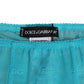 Light Blue Logo Lace Tight Midi Trouser  Underwear