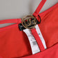Red Nylon Stretch Tanga Brief Panty Underwear