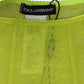 Neon Green Nylon Logo Lace Leggings Pants Underwear