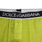 Neon Green Nylon Logo Lace Leggings Pants Underwear