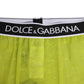 Neon Green Nylon Logo Lace Leggings Pants Underwear