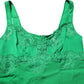 Green Floral Lace Tank Lingerie Top Underwear