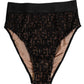 Black DG Logo Lace High Brief Panty Underwear