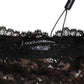 Black Floral Lace Mesh High Brief Panty  Underwear