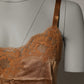 Brown Floral Lace Tank Lingerie Sleepwear Underwear