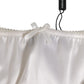 White Silk Satin Floral Lace Panty Brief Underwear