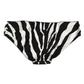 Black White Zebra Print Slip Briefs Underwear