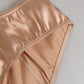 Nude Beige Silk Satin Stretch Bow Briefs Underwear