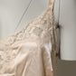 Nude Chemise Lingerie Silk Blend Lace Trim Dress