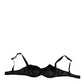 Black Nylon Underwired Balconette Bra Underwear
