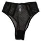 Black Lace Polka Dot Mesh High Waist Underwear
