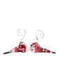 White Floral Print Halter Bikini Top Swimwear