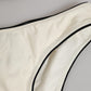 Beige Logo Swimsuit 2 Piece Top Bottom Swimwear